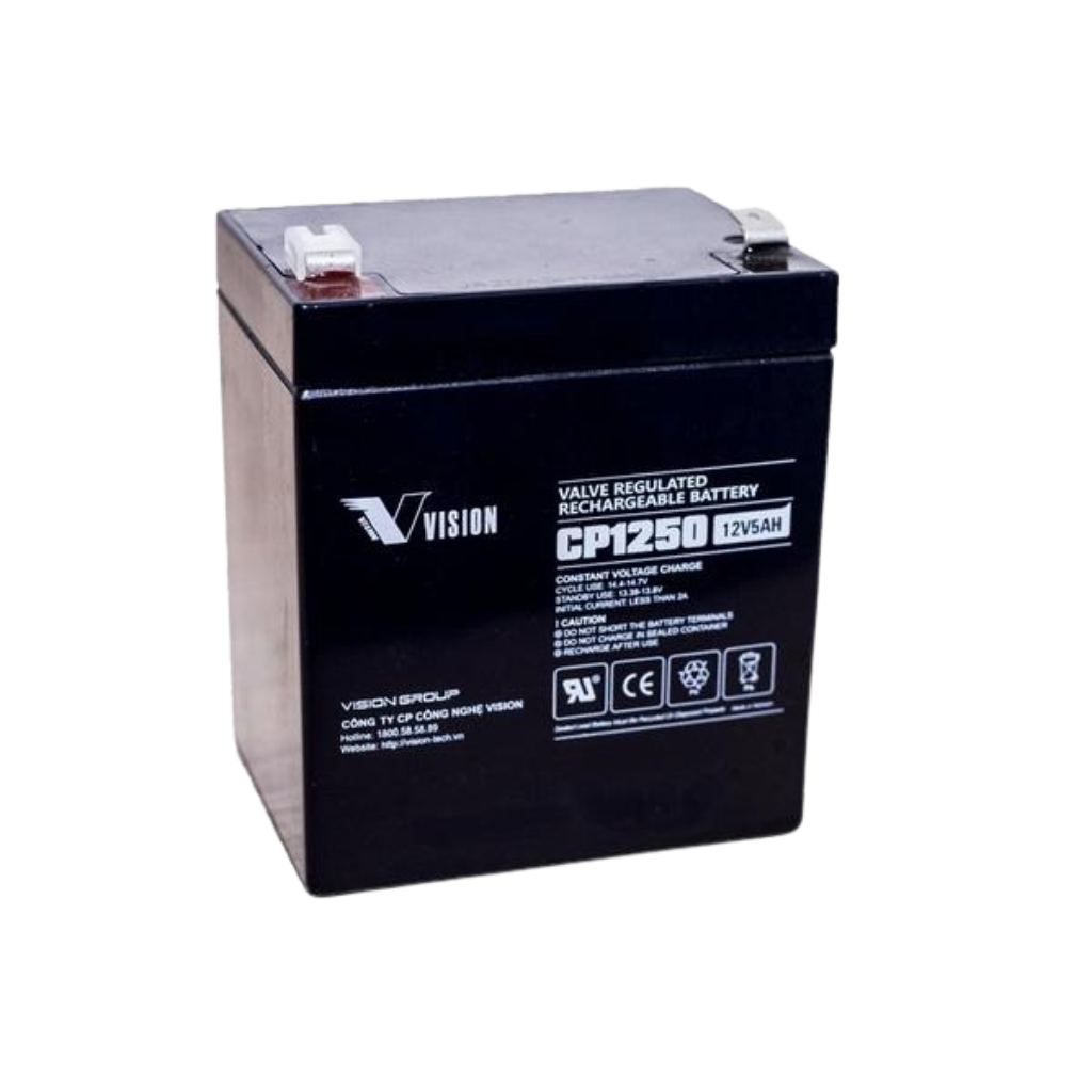 Ắc Quy Vision 12V 5Ah CP1250 - VISION CP1250 1 1 VISION CP1250 1 1