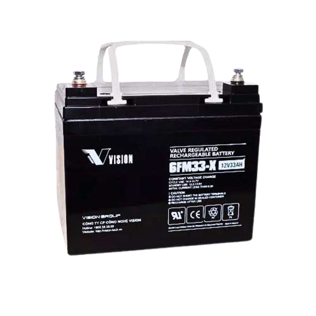 Ắc Quy Vision 12V 33Ah 6FM33-X - vision 6fm33 x 1 vision 6fm33 x 1