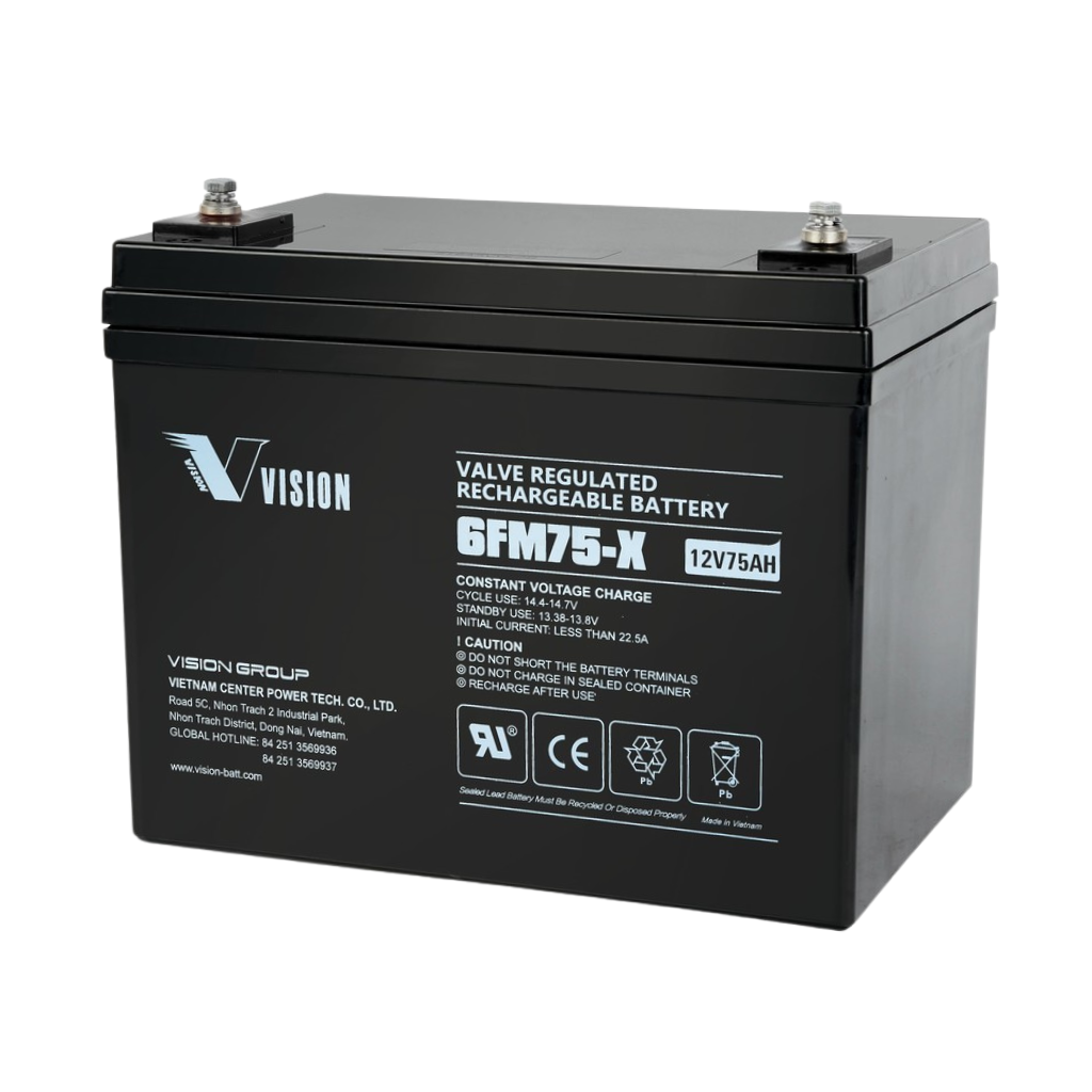 Ắc Quy Vision 12V 75Ah 6FM75-X - Vision 6fm75 x 1 Vision 6fm75 x 1