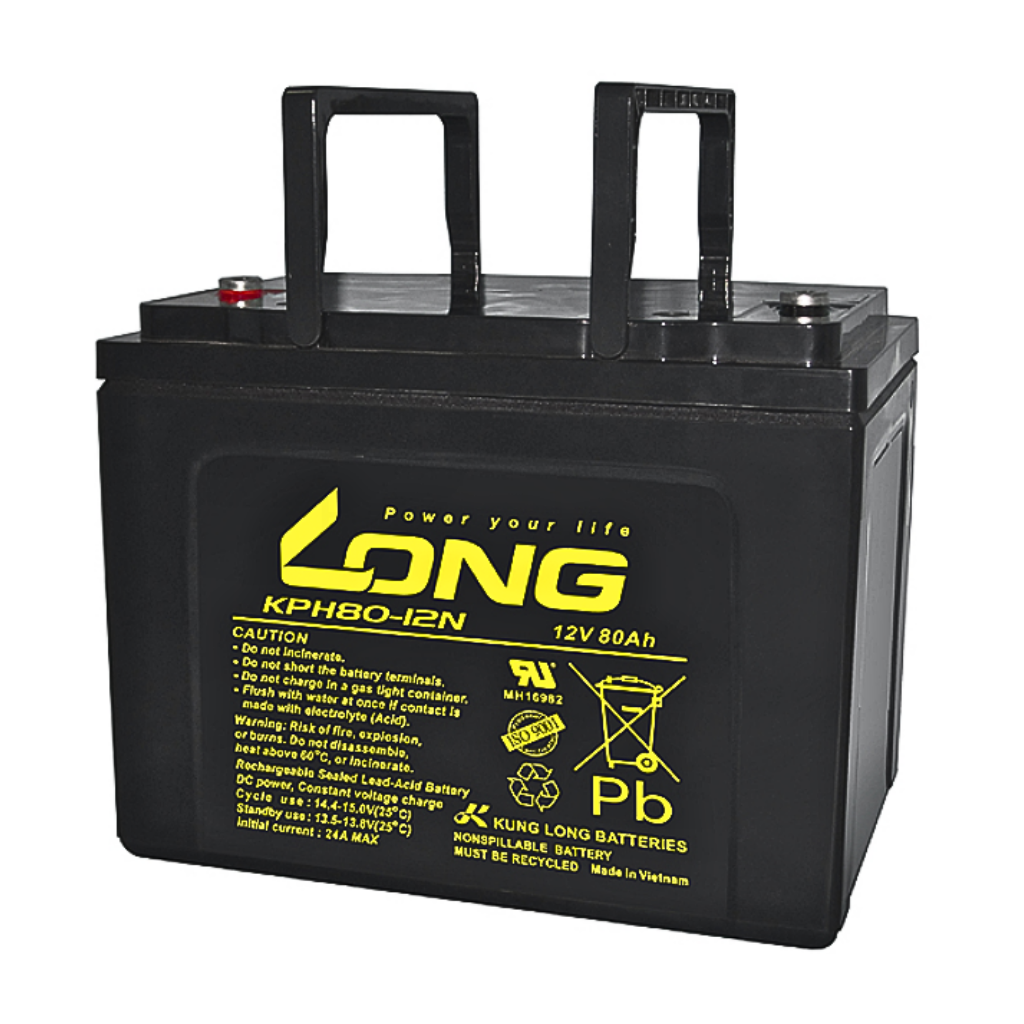Ắc Quy Kín Khí (VRLA AGM) LONG 12V-80AH (10HR), KPH80-12N, F8-M6 - LONG KPH80 12N 1 LONG KPH80 12N 1
