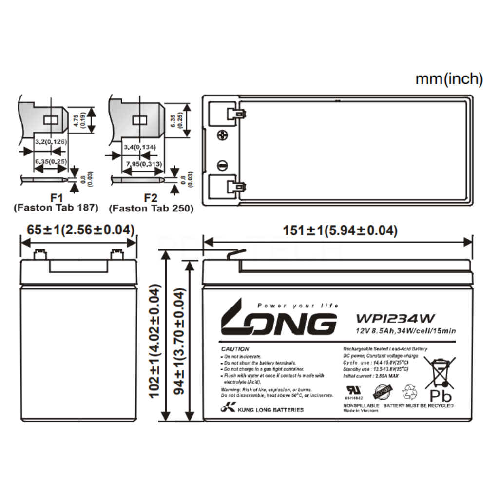 LONG WP1234W 12V 8.5AH (2)